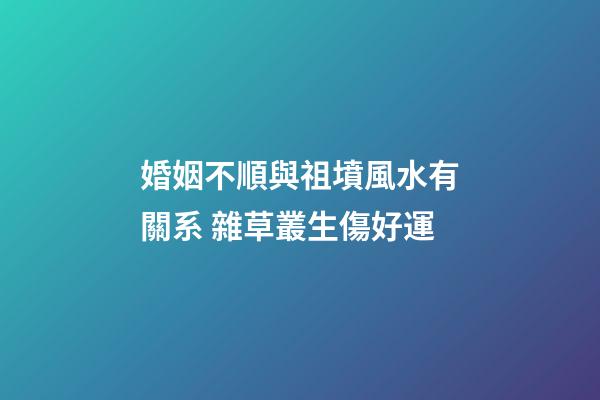 婚姻不順與祖墳風水有關系 雜草叢生傷好運